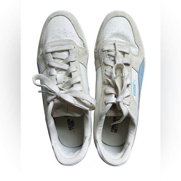 Puma Womens Carina Street Platform sneaker size 9.5 blue white streetwear - Picture 4 of 9